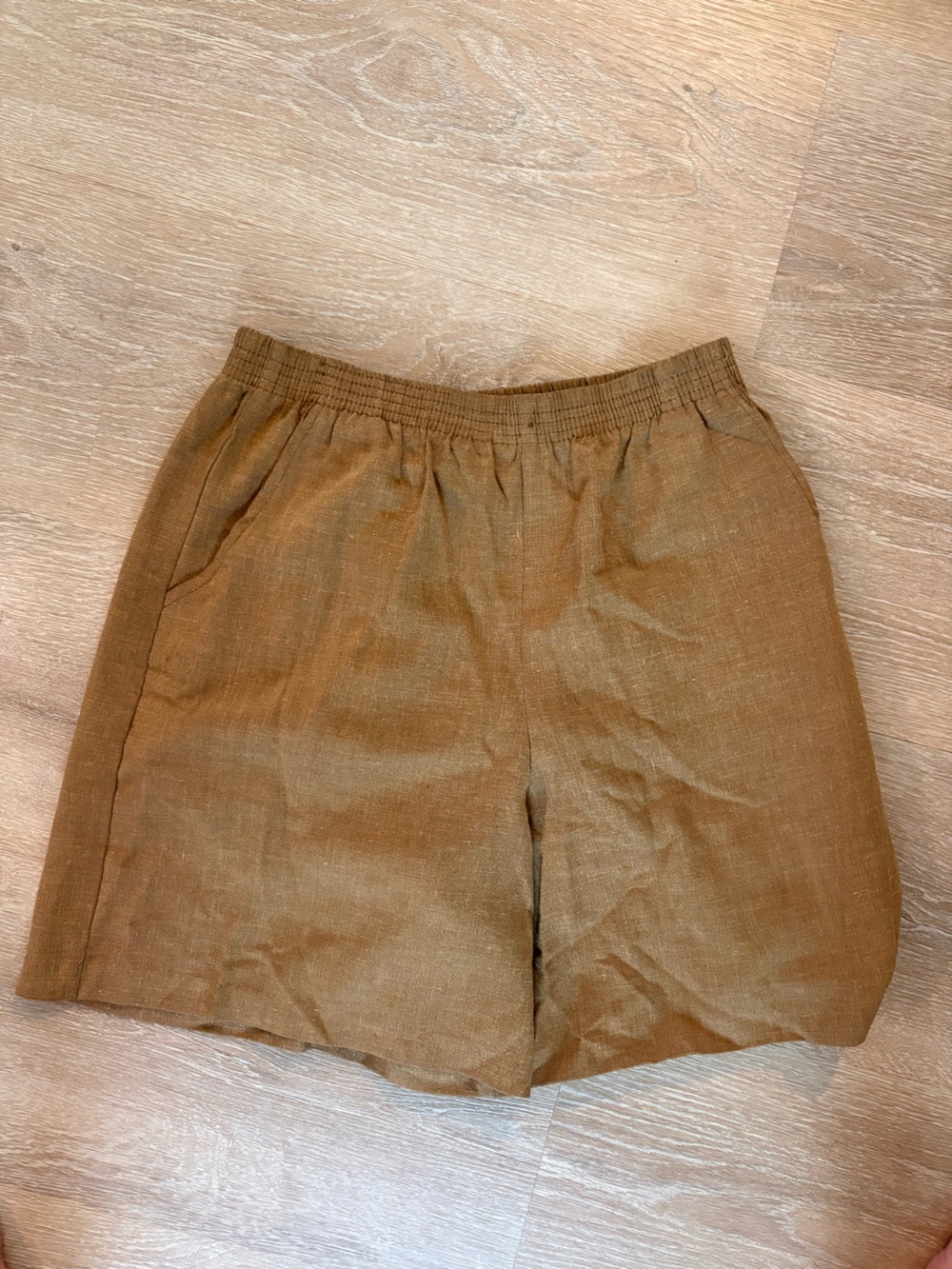 Vintage Teddi Petite Elastic Waist Knit Pants in Camel size 2/4